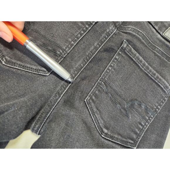 Sz 0 American Eagle Jeans Distressed Black Jegging Charcoal Wash Womens Size 0 - Picture 9 of 10